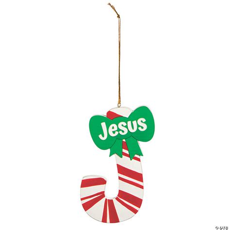 Beaded candy cane (or j is for jesus) christmas ornament legend of the candy cane poem coloring page handprint candy cane candy cane christmas cookies recipe 12 fun christmas traditions for the family. J is for Jesus Candy Cane Ornaments | Oriental Trading