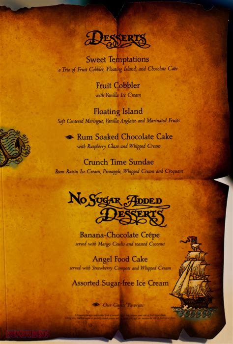 Although usually served as an eat on the run food in the caribbean, this dish will add to the educational value of your dinner. Pirates IN the Caribbean Dinner Menu • The Disney Cruise ...