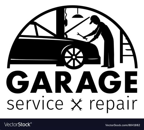 Auto Center Garage Service And Repair Logo Vector Image