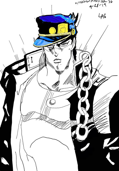 Fanart Not Fully Colored But Finally Finished Inking Jotaro R