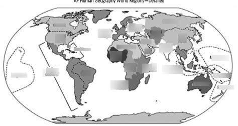 Ap Human Geography More Detailed World Regions Map Part 3 Diagram Quizlet