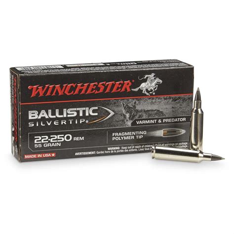 Winchester Supreme Ballistic Silvertip 22 250 Remington Bst 55