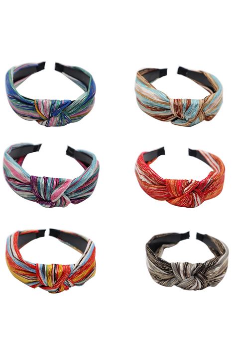 Pack Of 12 Assorted Color African Print Headband Accessories Mezon