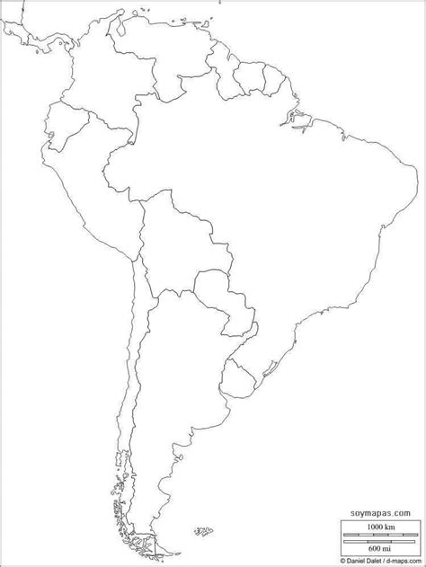 10 Dibujo Del Mapa Politico De Sudamerica