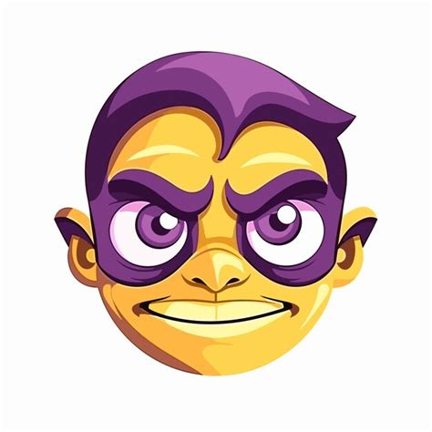 Premium Vector Cartoon Character Avatar Isolated Yellow And Purple Design