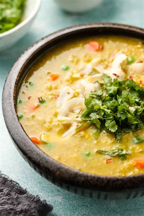 1 Pot Golden Curry Lentil And Quinoa Soup Vegan Okonomi Kitchen