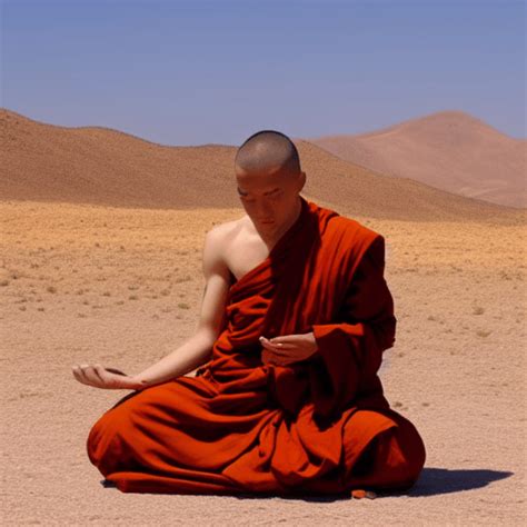 Desert Monk Meditation · Creative Fabrica