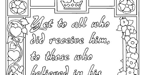 You can ask your kids (or adults!) a few questions about this verse: Coloring Pages for Kids by Mr. Adron: John 1:12 Print and ...