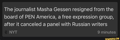 The Journalist Masha Gessen Resigned From The Board Of Pen America A Free Expression Group