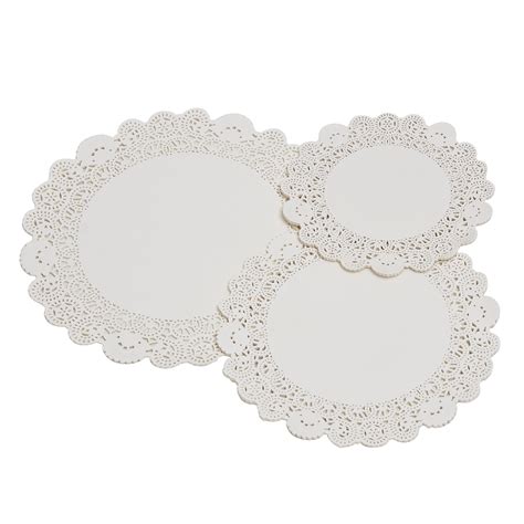 Sweet Creations Round Lace Paper Doilies Assorted Sizes 72 Ct