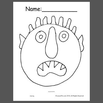 Go away big green monster coloring page pages template. Coloring