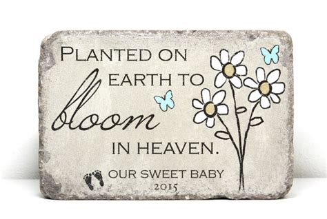 Miscarriage Memorial Stone Personalized T 6x9 Tumbled Etsy
