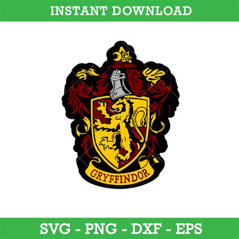 Gryffindor Emblem Svg Harry Potter House Crest Svg School Inspire