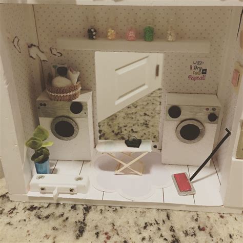 Miniature Laundry Room In 112 Scale Mini Doll House Dollhouse