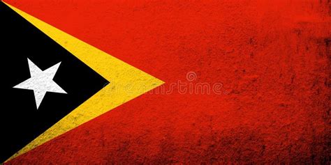 the democratic republic of timor leste east timor national flag grunge background stock