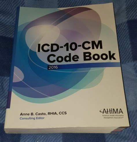 Icd 10 Cm Code Book 2016 By Casto Anne B For Sale Online Ebay