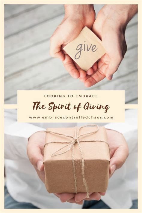 Embracing The Spirit Of Giving Today And Every Day Controlled Chaos
