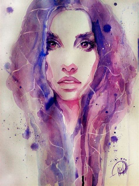 Watercolor Purple By Poplavskaya On Deviantart Oil Pastel Drawings