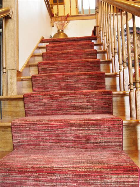 Red Wool Stair Case By Russell Martin Carpets Stairs Carpet