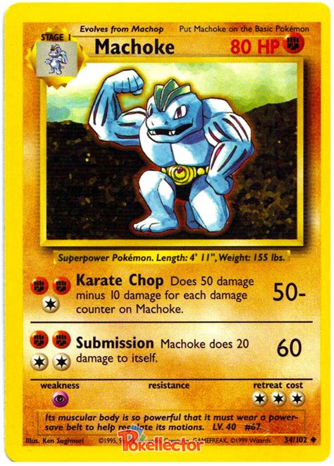 Maybe you would like to learn more about one of these? Machoke - Base Set #34 Pokemon Card
