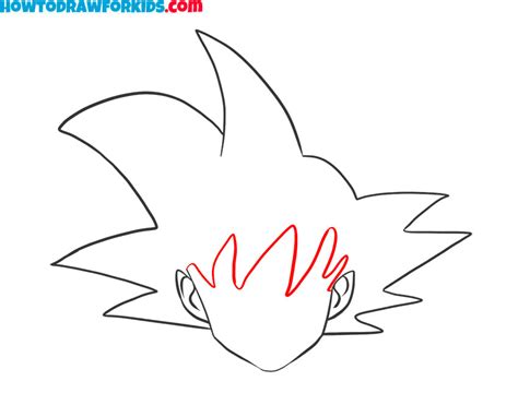 How To Draw Goku Face Easy Drawing Tutorial For Kids