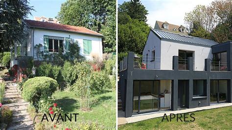 La façade a été entièrement rénovée. Le miracle d'une extension contemporaine sur cette petite ...