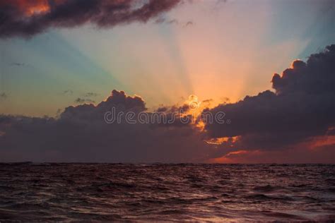 Beautiful Sunrise Over The Sea Stock Image Image Of Cana Coast