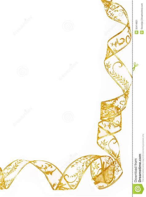 If you use the free version of the border, the watermark must remain visible. Ribbon Golden Border Frame Isolated Stock Image - Image of ...