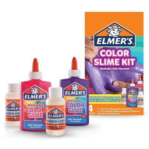 Elmers 4pk Color Slime Kit With Glue And Activator Solution Slime Kit