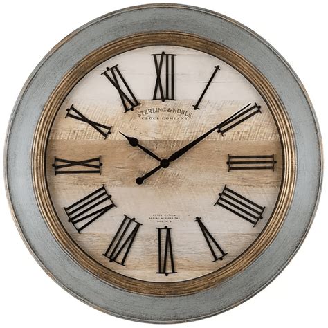 Sterling And Noble 30722 30 Farmhouse Wall Clock Rustic