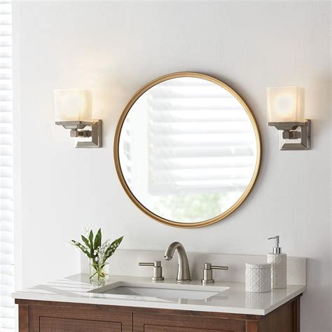 Shop wayfair for all the best bathroom & vanity round mirrors. Home Decorators Collection 24 in. x 24 in. Framed Fog Free ...