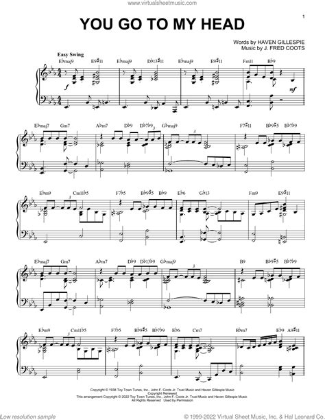 You Go To My Head Jazz Version Arr Brent Edstrom Sheet Music For