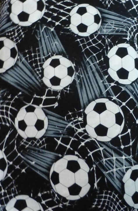 Cotton Fabric Soccer Sports Clothing Quilt By Suesfabricnsupplies