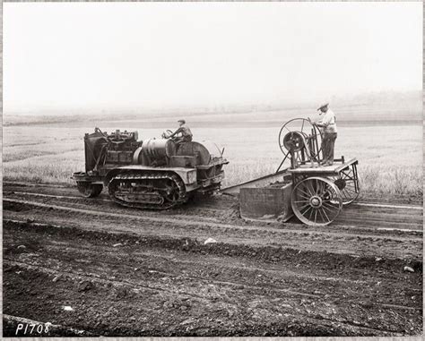 Holt 120 Tractor Known As A Caterpillar Pulling A Holt Land Leveler