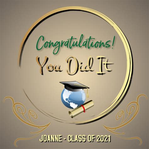 Congratulations You Did It Template Postermywall