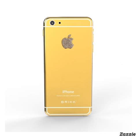 24k Gold Iphone 6 With Diamond Logo Zazzle Iphone Iphone 6 Cases