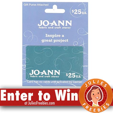 [25 WINNERS] Win a Joann Gift Card - Julie's Freebies