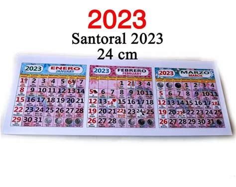 Block Con 100 Calendarios Santoral 2022 24cm X85cm 4 Tintas Meses