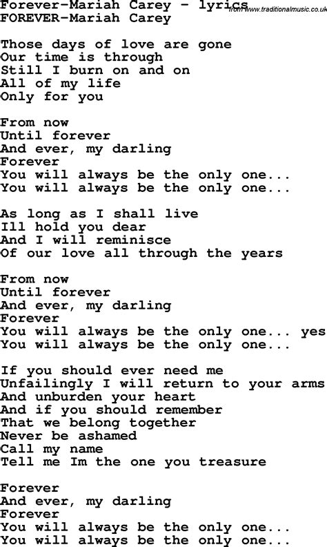 Love Song Lyrics Forforever Mariah Carey