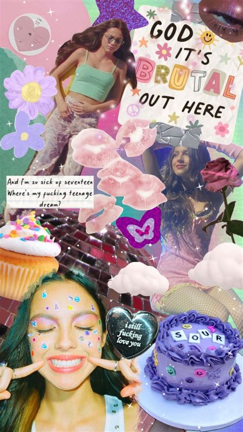 Olivia Rodrigo Aesthetic Collage Wallpaper