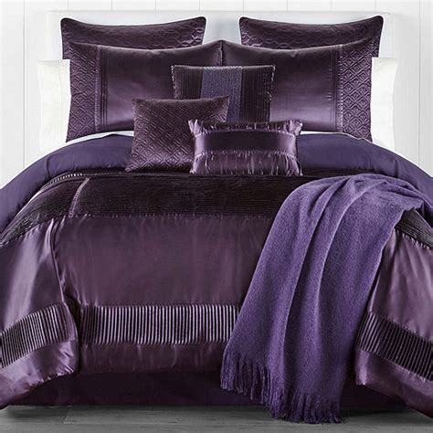 Jcpenney Home Adriana 10 Pc Embellished Comforter Set Color Purple