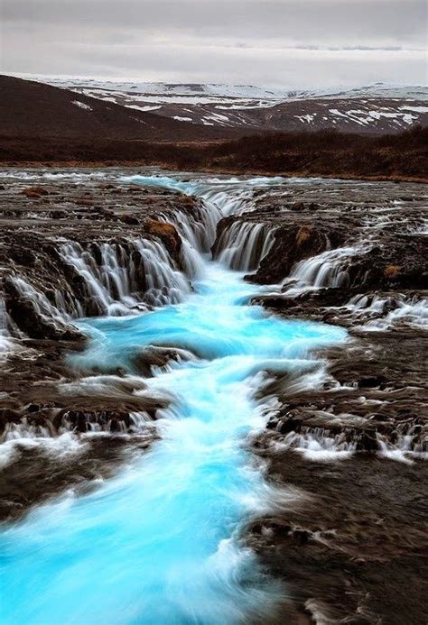 Turquoise River Brúárfoss Iceland Places To Travel Beautiful