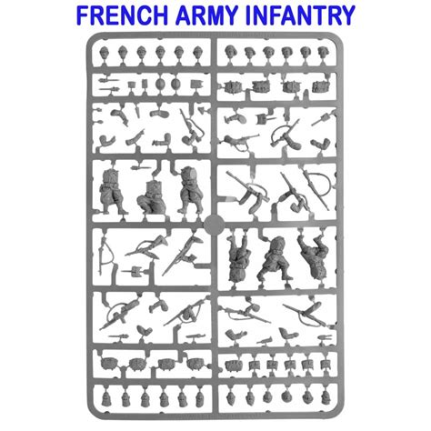 French Army Infantry Sprues 5 28mm Wwii Warlord Games Frontline Games