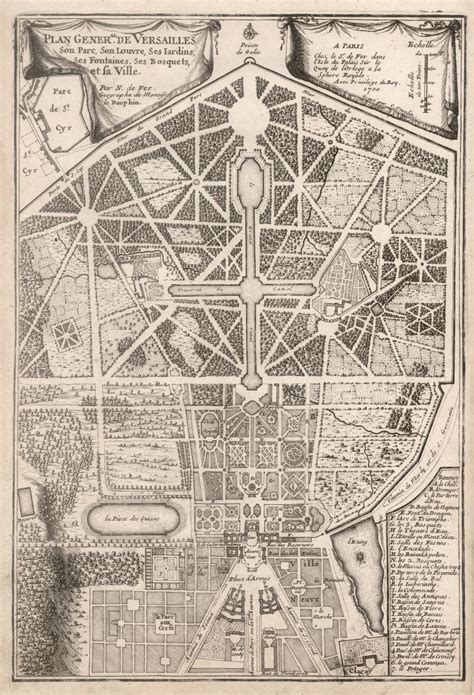 First floor plan, château de versailles (1814). kupferstich versailles - ZVAB