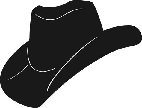 Cowboy Hat Silhouettes Laser Cut Appliques