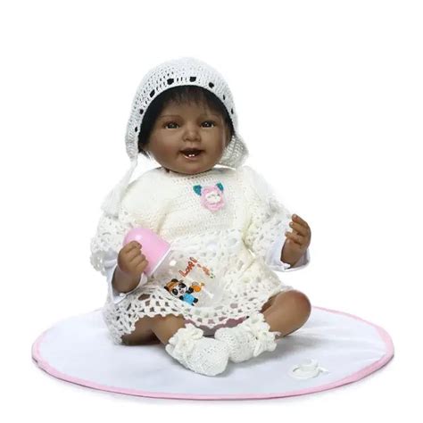 Npk Collection Silicone Reborn Baby Doll Toy Soft Body Black Skin