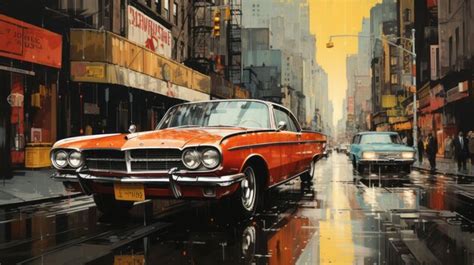 Premium AI Image | Vintage car in New York