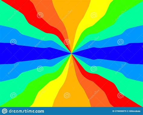 Abstract Rainbow Radial Stripe Background Stock Illustration