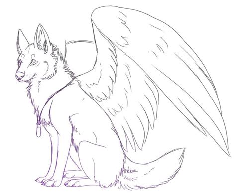 Angel Wolf Drawing At Getdrawings Free Download