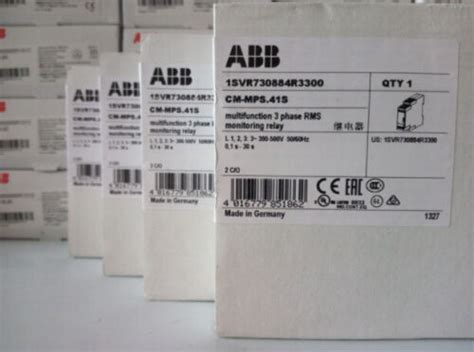 1pcs Abb Cm Mps41s 1svr730884r3300 Monitoring Relay In Box Brand Ba